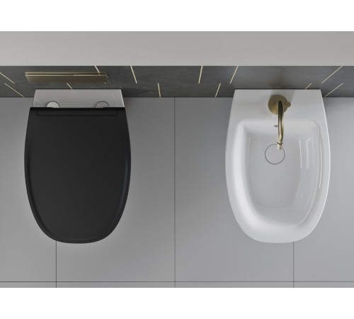 Сиденье для унитаза GSI MODO+ микролифт черный матовый Ardesia MS84C26