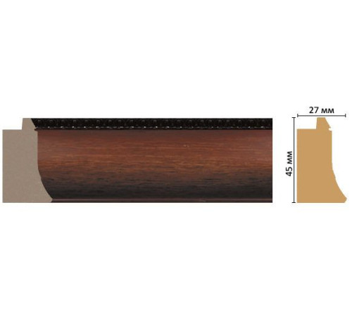 Багет из полистирола Decomaster FM18-4 45х27х2850 мм FM18-4