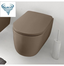 Унитаз подвесной безободковый Kerasan Nolita 55х35 см Tornado с креплениями WB9N Bruno matt 531588