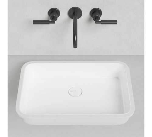 Раковина врезная снизу Salini Marea 55х38х12.6 см S-Stone белый матовый 1802209M