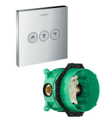 Комплект запорного и переключающего вентиля Hansgrohe ShowerSelect на 3 потребителя 15764000/01800180 15764000S