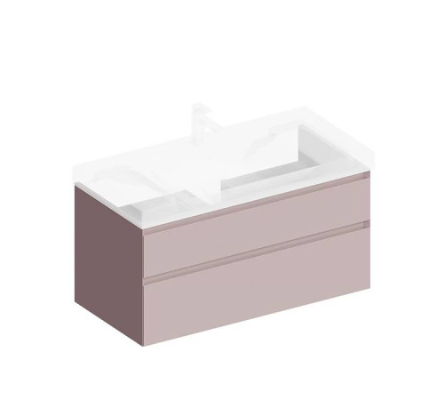 Тумба подвесная Kerama Marazzi Cubo 100 см с ящиками мальва матовая CUB.100.2\MAL