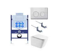 Комплект инсталляции 4 в 1 Aquatek Либра T-TDI002 рама Standard INS-0000018 и унитаз AQ1505T-00 T-TDI002