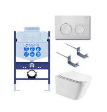 Комплект инсталляции 4 в 1 Aquatek Либра T-TDI002 рама Standard INS-0000018 и унитаз AQ1505T-00 T-TDI002