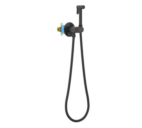 Комплект для гигиенического душа встроенный Aquatek Бетта Select матовый черный AQ1023MB