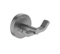 Крючок двойной Aquanet Бетта оружейная сталь шлифованный черный хром AQ4602BGM