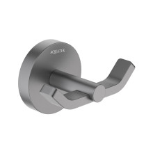 Крючок двойной Aquanet Бетта оружейная сталь шлифованный черный хром AQ4602BGM