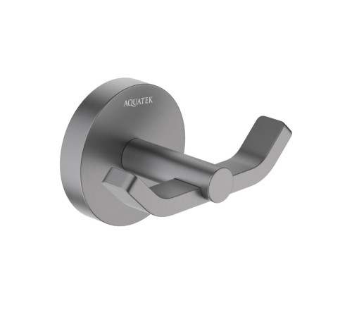 Крючок двойной Aquanet Бетта оружейная сталь шлифованный черный хром AQ4602BGM