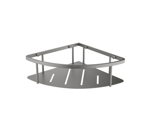 Полка угловая Aquanet AQ4926BGM оружейная сталь шлифованный черный хром AQ4926BGM