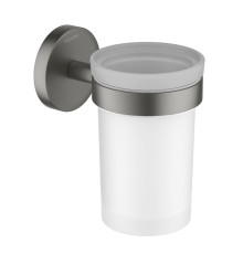 Стакан с держателем Aquanet Европа оружейная сталь AQ4104BGM