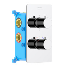 Смеситель термостатический для ванны Aquanet Европа 3 режима комплект со скрытой частью хром AQ1393CR