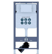 Инсталляция для подвесного унитаза Aquatek Pneumo S50 пневматическая со звукоизоляционной прокладкой INSP-0000001