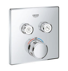Термостат для душа GROHE Grohtherm SmartControl внешняя часть на 2 выхода хром 29124000