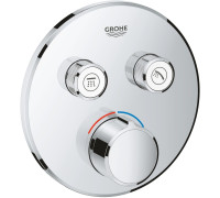 Смеситель для душа GROHE Grohtherm SmartControl внешняя часть на 2 выхода хром 29145000