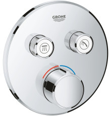 Смеситель для душа GROHE Grohtherm SmartControl внешняя часть на 2 выхода хром 29145000