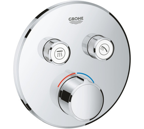 Смеситель для душа GROHE Grohtherm SmartControl внешняя часть на 2 выхода хром 29145000