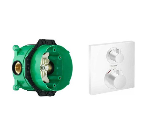 Комплект смесителя для ванны Hansgrohe ShowerSelect 15768000 + iBox 01800180 15768000S