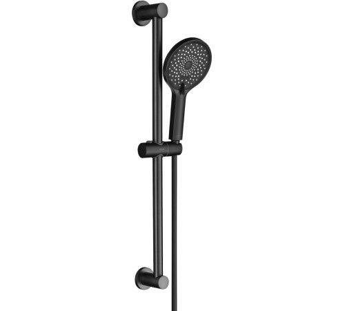 Душевой гарнитур Aquanet Лугано 3jet 65 см матовый черный AQ2022MB