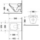Унитаз подвесной Duravit DuraStyle Rimless 37х54 см безободковый без сиденья 2538090000