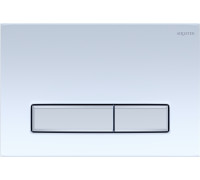 Панель смыва KDI Slim 009A-1 белая глянец прямоугольная клавиша никель KDI-0000022