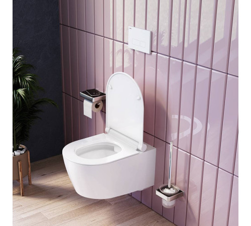 Унитаз подвесной безободковый AM.PM Jupiter с сиденьем микролифт DX77C1700SC