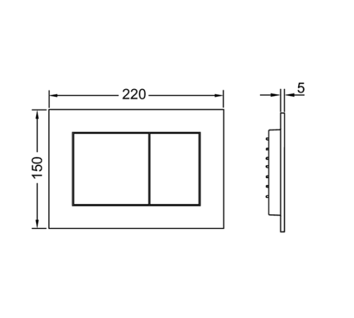 Панель смыва TECEnow хром глянцевый 9240401