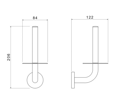 Бумагодержатель для запасного рулона Aquanet Оберон шлифованное золото AQ4207BG