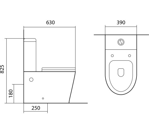 Унитаз-компакт напольный безободковый Aquatek Вега горизонтальный выпуск сиденье микролифт AQ2904-00