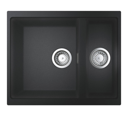 Мойка кухонная композитная GROHE K500 2 чаши 555x460 мм черный гранит 31648AP0