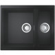 Мойка кухонная композитная GROHE K500 2 чаши 555x460 мм черный гранит 31648AP0