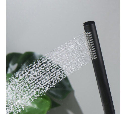 Ручной душ Aquanet Европа 1jet матовый черный AQ2002MB