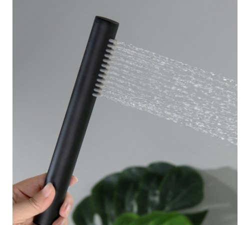 Ручной душ Aquanet Европа 1jet матовый черный AQ2002MB