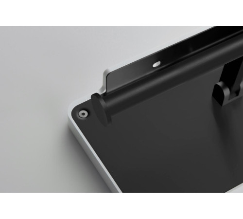 Бумагодержатель двойной с полкой Aquanet Europa матовый черный AQ4919MB