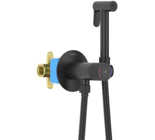 Комплект для гигиенического душа встроенный Aquatek Бетта Select матовый черный AQ1023MB