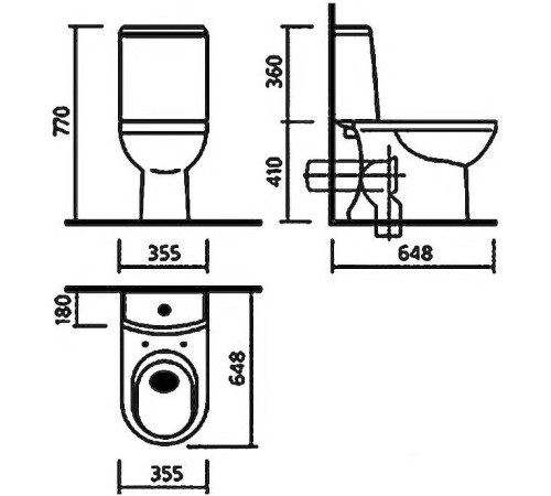 Унитаз-компакт Tochka Design Next Comfort белый S1 WC.CC/Next/2-DM/WHT.G/S1