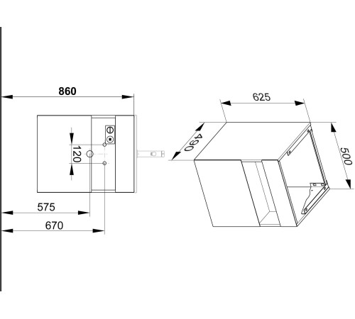 Тумба под умывальник KEUCO Stageline 800x550x490 мм 1 ящик подсветка розетка USB Вулканит 32864970100