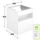 Тумба под умывальник KEUCO Stageline 800x550x490 мм 1 ящик подсветка розетка USB Вулканит 32864970100