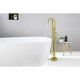 Смеситель для ванны напольный Aquanet Европа шлифованное золото AQ1345BG