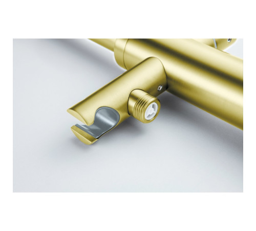 Смеситель для ванны напольный Aquanet Европа шлифованное золото AQ1345BG