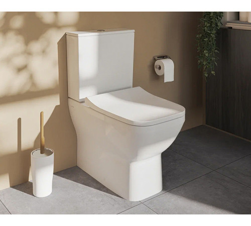 Унитаз напольный безободковый VitrA Integra Square Open-Back с тонким сиденьем микролифт 9833B003-7205