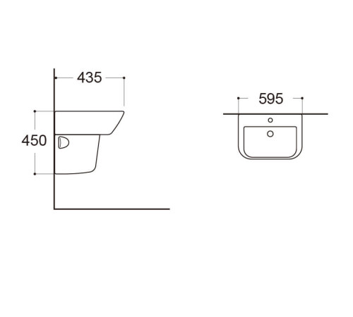 Полупьедестал для раковины AQUATON 300x240x340 мм AQ5441-00