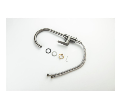 Смеситель для кухни Aquanet Betta оружейная сталь AQ1182BGM