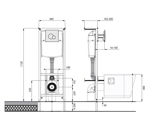 Комплект инсталляция с подвесным унитазом Santek Бореаль Пэк сиденье микролифт белая кнопка 1.WH30.2.464