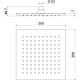 Верхний душ Aquanet AQ2076CR квадратный 250х250х7 мм хром AQ2076CR