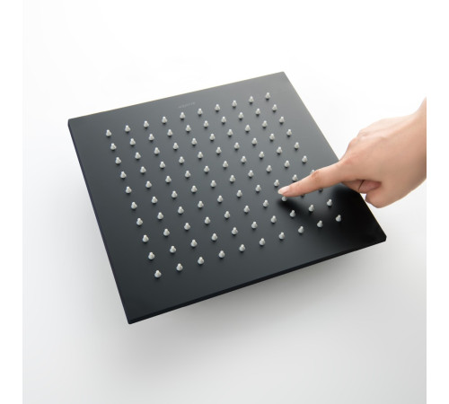 Верхний душ Aquanet AQ2076MB квадратный 250х250х7 мм матовый черный AQ2076MB