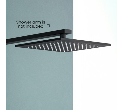 Верхний душ Aquanet AQ2076MB квадратный 250х250х7 мм матовый черный AQ2076MB