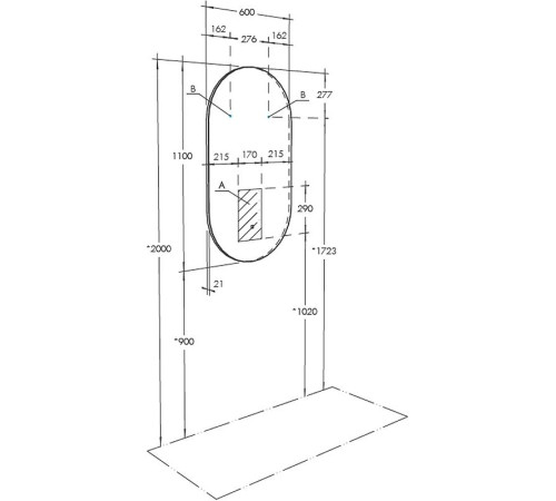 Зеркало Aquaton Альто 110 1A256502A1010