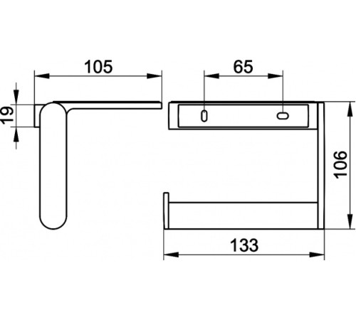 Держатель для туалетной бумаги KEUCO PLAN с полочкой без крышки черный матовый 14973370000