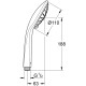 Ручной душ GROHE Euphoria Massage 110 III 3 режима хром 27239001