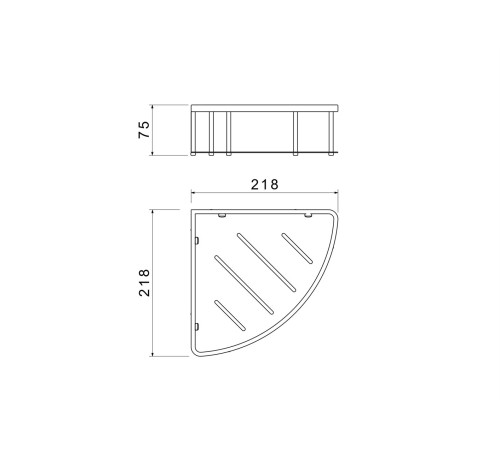 Полка угловая Aquanet шлифованное золото AQ4926BG